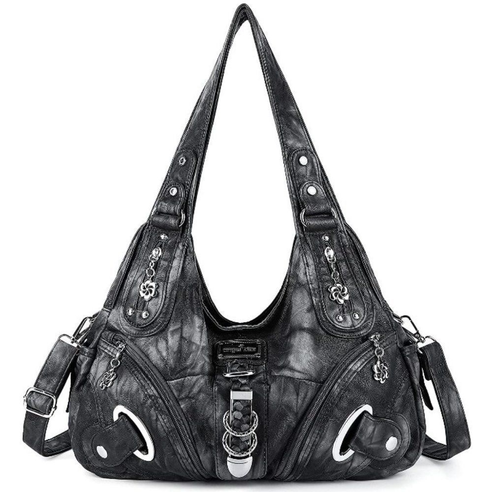 Holo Women Satchel Handbag-Grey-g